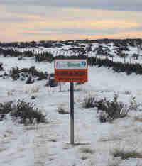 Cartel en nieve