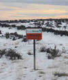 Cartel en nieve